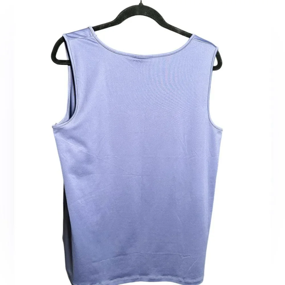 EUC Catherine’s Plus Size Lavender Sleeveless Blouse Layering Top- Size 0X 14/16 - Picture 5 of 7